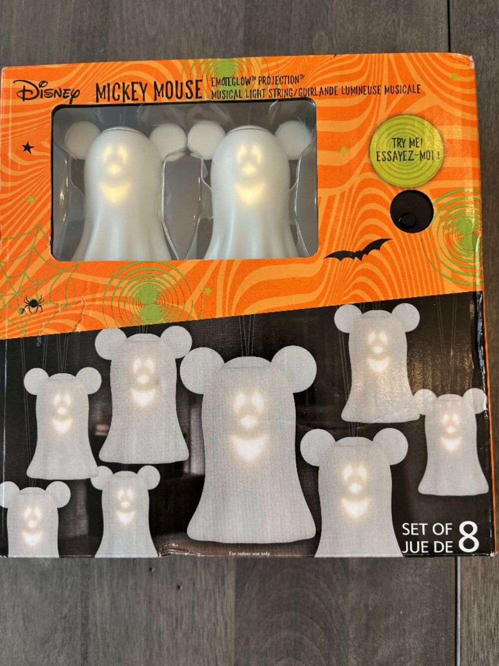 Disney Mickey Mouse ghost String Lights.  Plays the "Monster Mash" NEW